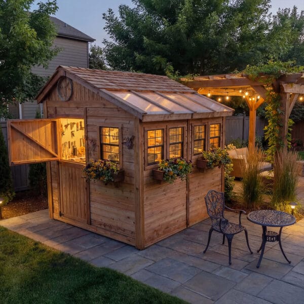 Sunshed 8x8 Garden shed Western Red Cedar cedar shed Outdoor Living Today 7