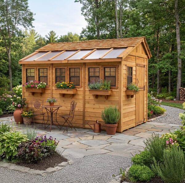 Sunshed Garden Shed 8 ft x 12 ft Western Red Cedar Shed Outdoor Living Today cedar shed kit 1 1