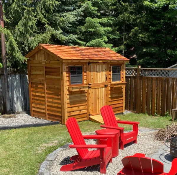 9×6 Western Red Cedar – Cabana Shed – Poolside Storage & Utility Kit 16 cb 96 6