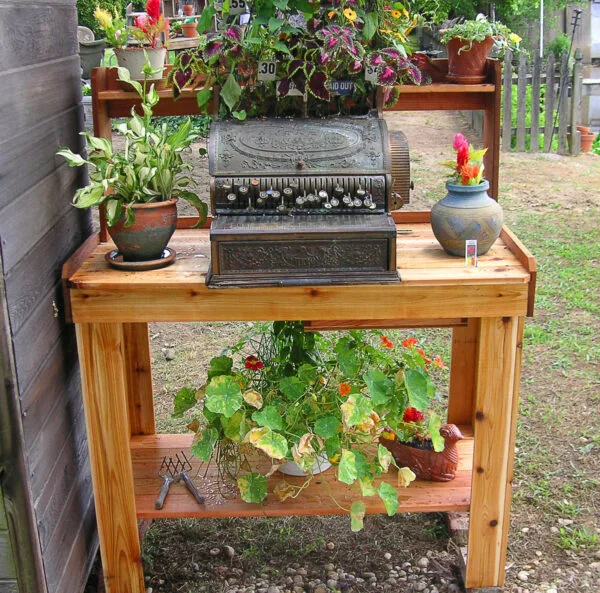 4×2 Western Red Cedar Potting Bench – Outdoor Garden Workstation 10 pb42 11