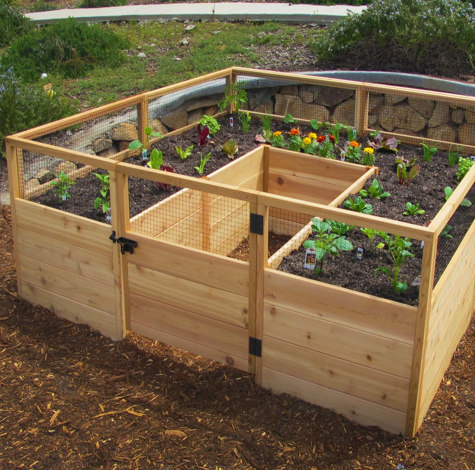 Cedar Complete Raised Garden Bed Kit - 8' x 8' x 20