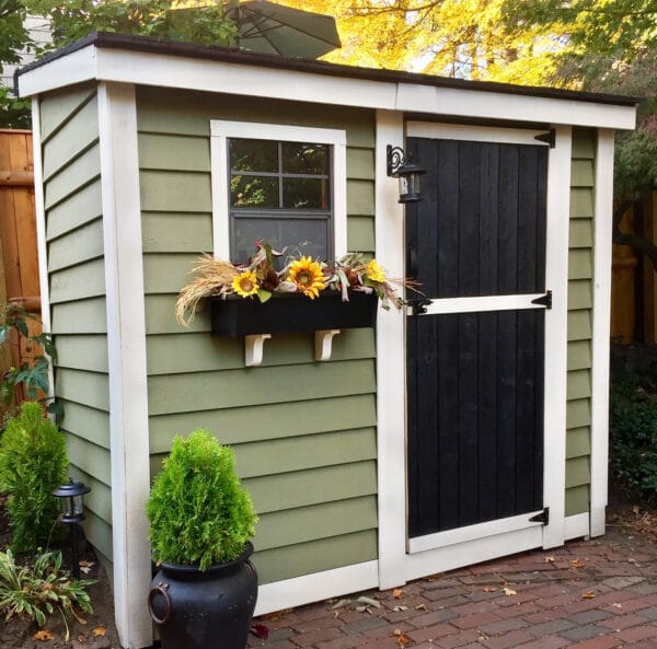 8×4 Cedar Shed - SpaceSaver Single Door – Lean-To Storage Kit 14 ss84 s 3