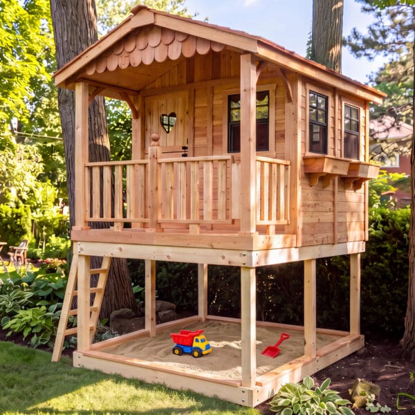 sunflower 6x9 Playhouse Western Red Cedar Outdoor Living Today Childrens Playhouse 13