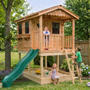 Sunflower Playhouse & Sandbox | 6x9