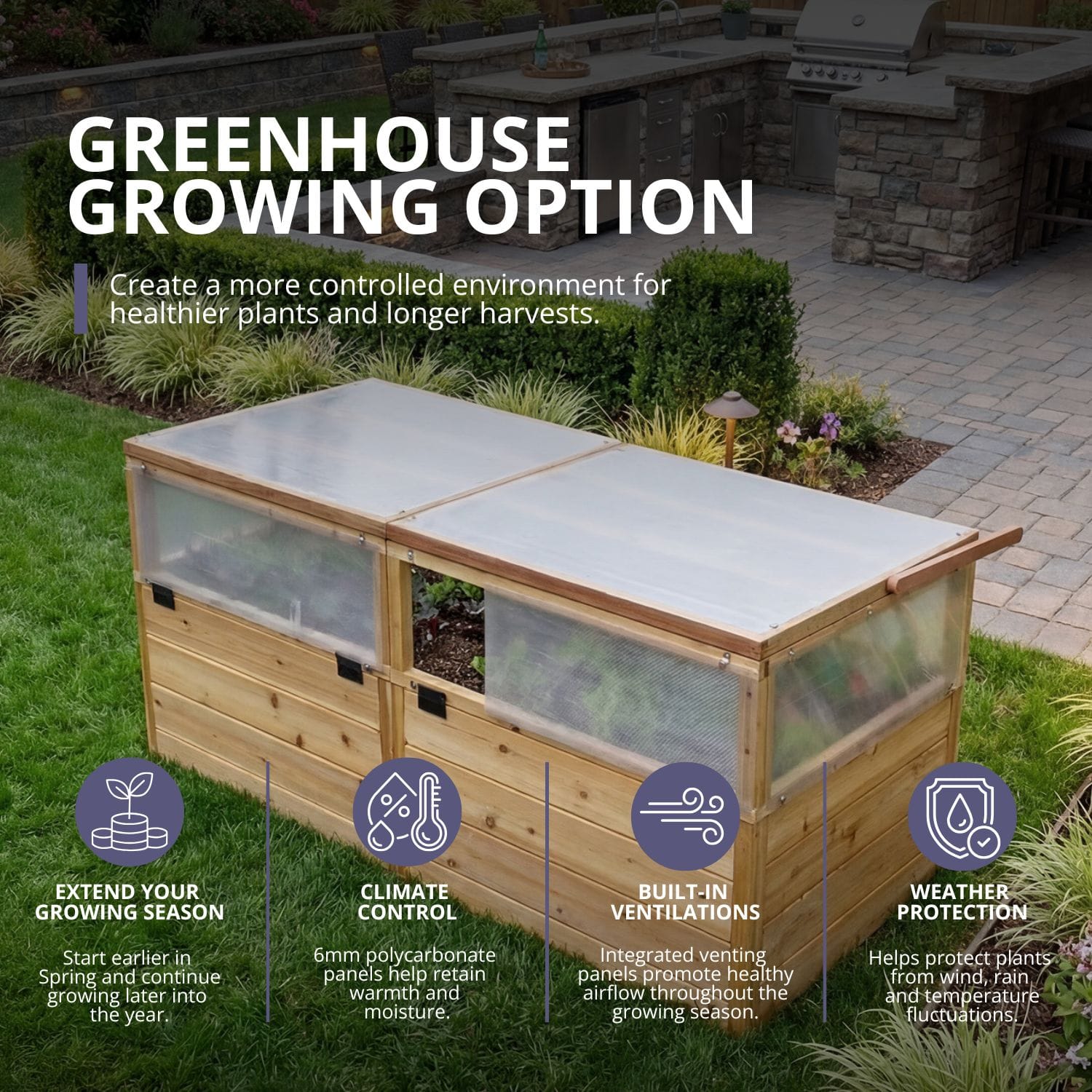 Raised Cedar Garden Bed | 6 ft × 3 ft 10 6x3 ft Raised Garden Bed Standard Kit Outdoor Living Today Western Red Cedar Raised Garden Bed Kit 40 1