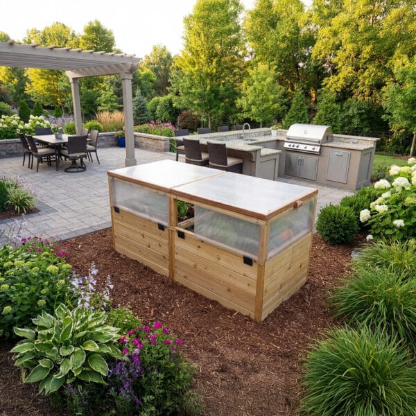 6x3 ft Raised Garden Bed with Greenhouse And Trellis Kit Outdoor Living Today Western Red Cedar Raised Garden Bed Kit 2