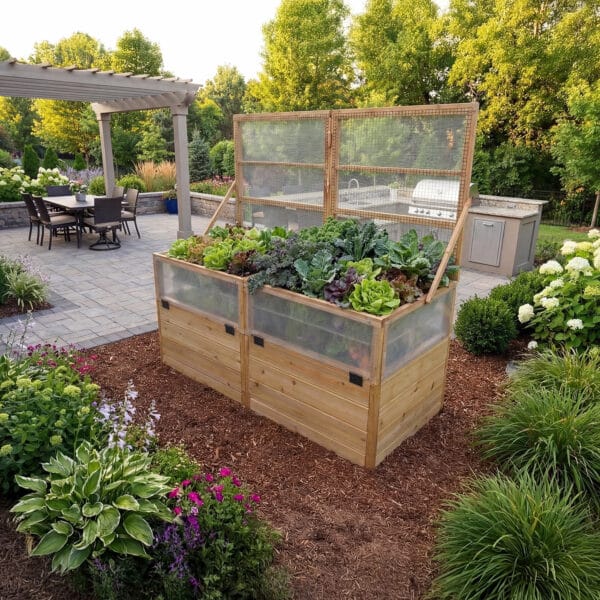 6x3 ft Raised Garden Bed with Greenhouse And Trellis Kit Outdoor Living Today Western Red Cedar Raised Garden Bed Kit 4