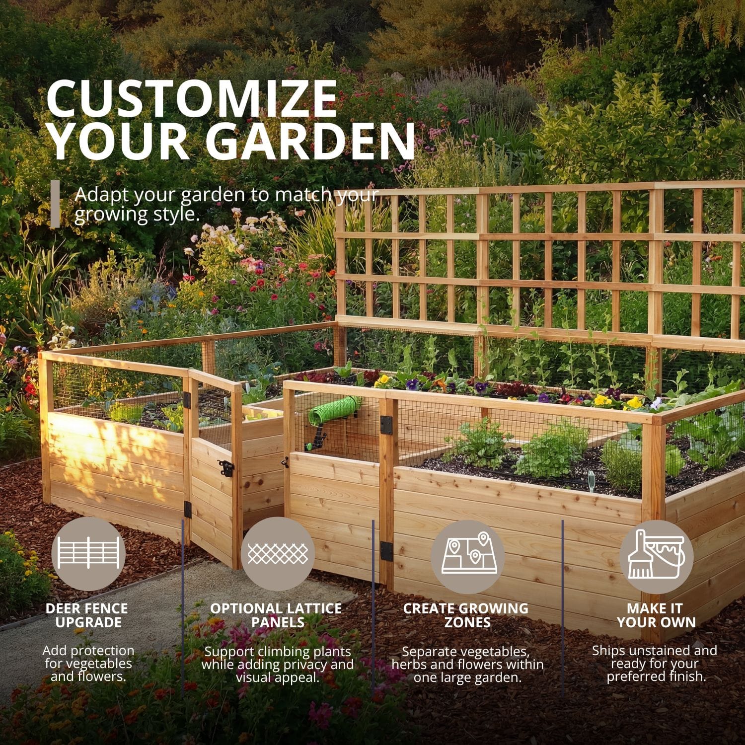 Raised Cedar Garden Bed | 12ft x 8ft 9 12x8 ft Raised Garden Bed Standard Kit Outdoor Living Today Western Red Cedar Raised Garden Bed Kit 30 5