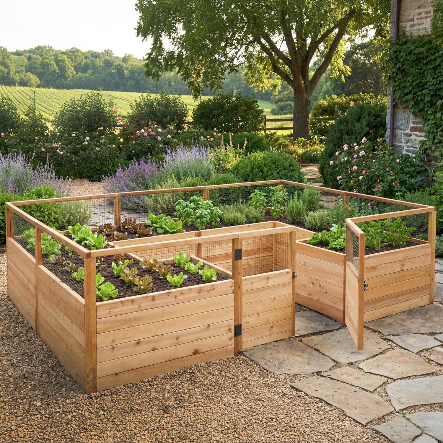 12ft x 8ft Raised Cedar Garden Bed Enhance Your Backyard