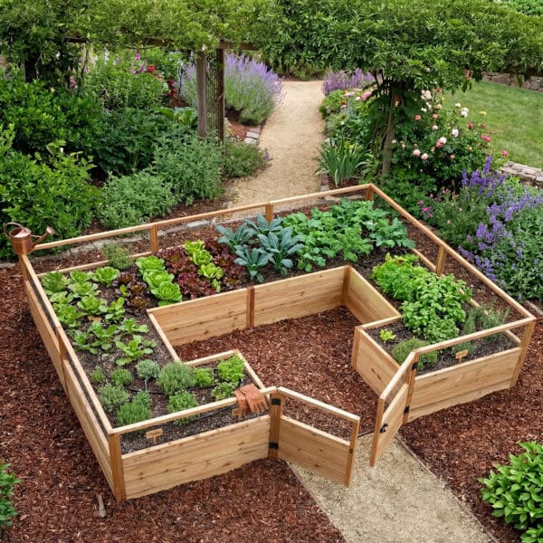 12x8 ft Raised Garden Bed Standard Kit Outdoor Living Today Western Red Cedar Raised Garden Bed Kit