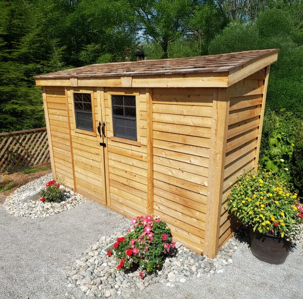 12x4 SpaceSaver Western Red Cedar Sliding Door Shed Kit Outdoor Living Today 20