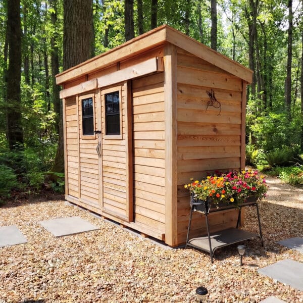 12×4 Western Red Cedar – SpaceSaver Shed – Lean-To Sliding Door Storage Kit 21 Spacesaver Lean to Shed with Sliding Door 12x4ft Shed Kit cedar roof Outdoor Living Today front Sloping Roof Lean To Shed Western Red Cedar 41