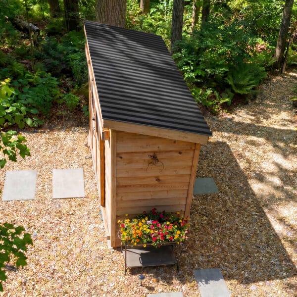 12×4 Western Red Cedar – SpaceSaver Shed – Lean-To Sliding Door Storage Kit 16 Spacesaver Lean to Shed with Sliding Door 12x4ft Shed Kit cedar roof Outdoor Living Today front Sloping Roof Lean To Shed Western Red Cedar 56