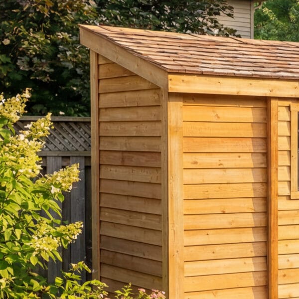 Spacesaver Lean to Shed with Sliding Door 12x4ft Shed Kit cedar roof Outdoor Living Today front Sloping Roof Lean To Shed Western Red Cedar 6