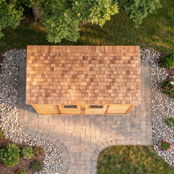 Spacesaver Lean to Shed with Sliding Door 12x4ft Shed Kit cedar roof Outdoor Living Today front Sloping Roof Lean To Shed Western Red Cedar 9