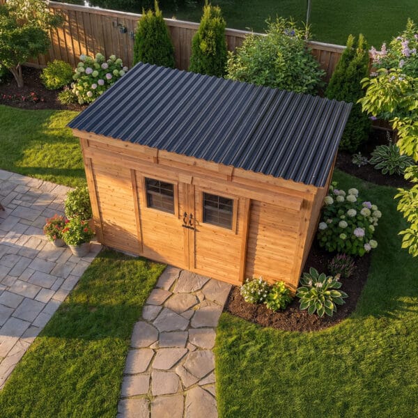 Gardensaver Lean to Shed with Sliding Door 12x4ft Shed Kit cedar roof Outdoor Living Today Back Sloping Roof Lean To Shed Western Red Cedar Kit 11