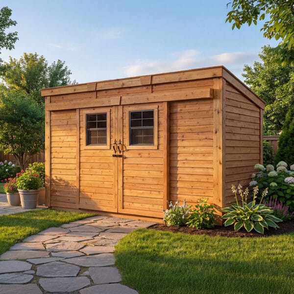Gardensaver Lean to Shed with Sliding Door 12x4ft Shed Kit cedar roof Outdoor Living Today Back Sloping Roof Lean To Shed Western Red Cedar Kit 2