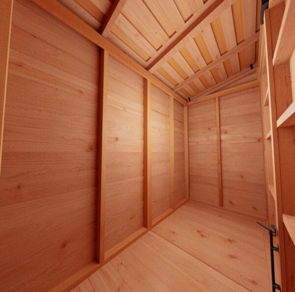 8×4 Cedar Shed - SpaceSaver Double Door – Lean-To Storage Kit 15 GS84 D inside 2