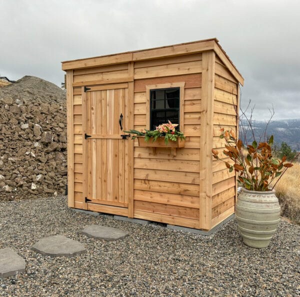 8×4 Cedar Shed - SpaceSaver Single Door – Lean-To Storage Kit 12 GS84S 4