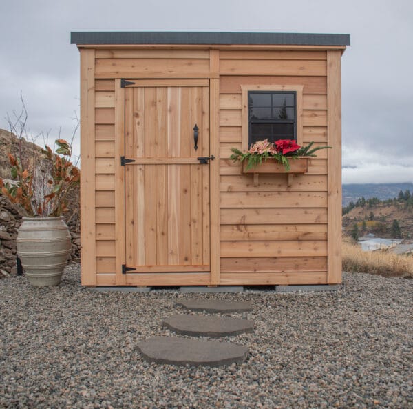 8×4 Cedar Shed - SpaceSaver Single Door – Lean-To Storage Kit 4 GS84S 6