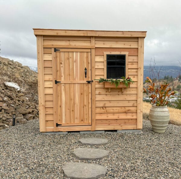 8×4 Cedar Shed - SpaceSaver Single Door – Lean-To Storage Kit 10 GS84S