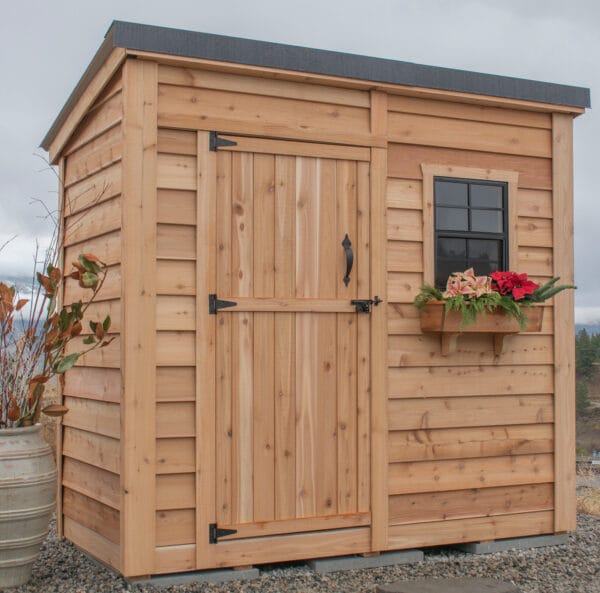 8×4 Cedar Shed - SpaceSaver Single Door – Lean-To Storage Kit 6 GS84S 7