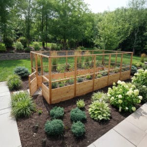 Raised Garden Bed 8x16 Western Red Cedar Gardening Kit Deer Fence Kit Outdoor Living Today Raised Garden Bed 3