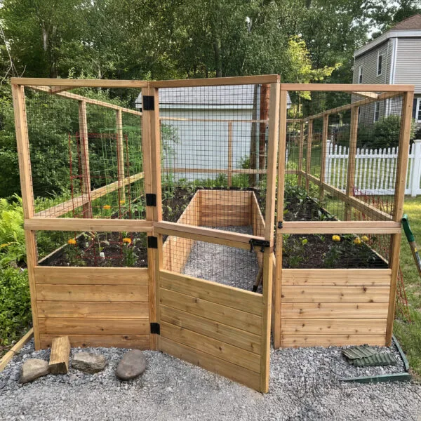 Raised Garden Bed 8x16 Western Red Cedar Gardening Kit Deer Fence Kit Outdoor Living Today Raised Garden Bed 35 1