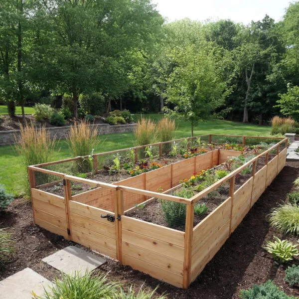 Raised Garden Bed 8x16 Western Red Cedar Gardening Kit Outdoor Living Today Raised Garden Bed 2