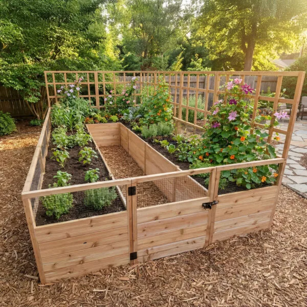 Raised Garden Bed 8x16 Western Red Cedar Gardening Kit Outdoor Living Today Raised Garden Bed 44
