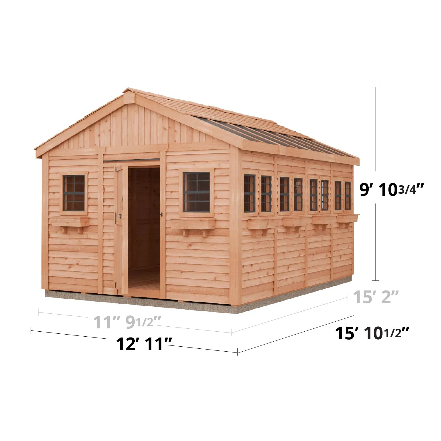 Sunshed Garden Shed 12'x16' - Outdoor Living Today