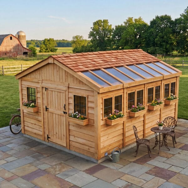 Sunshed 12x12 Garden shed Western Red Cedar cedar shed Outdoor Living Today 31