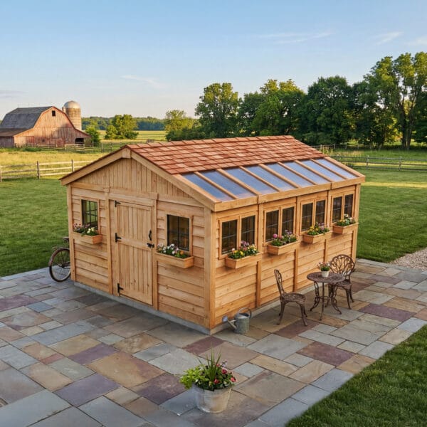 Sunshed 12x16 Garden shed Western Red Cedar cedar shed Outdoor Living Today 15