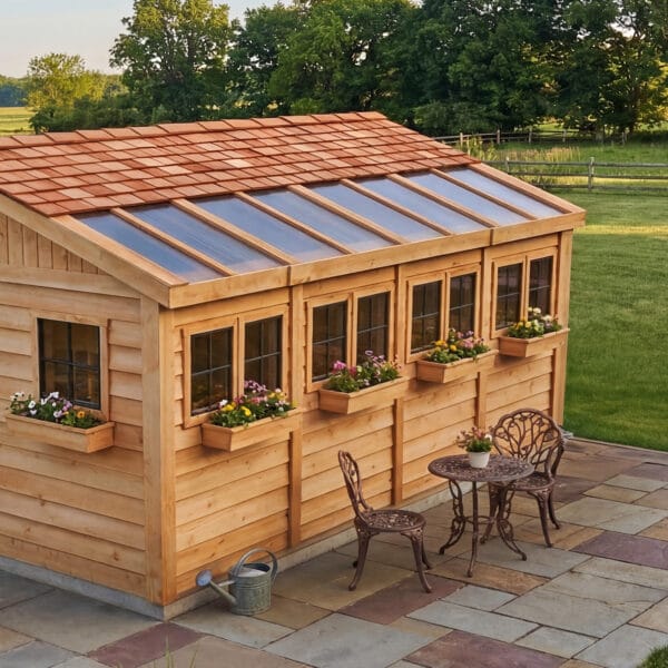 Sunshed 12x16 Garden shed Western Red Cedar cedar shed Outdoor Living Today 17