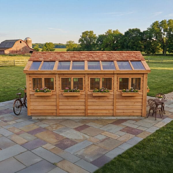 Sunshed 12x16 Garden shed Western Red Cedar cedar shed Outdoor Living Today 18