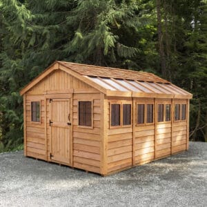 12×16 Western Red Cedar – Sunshed Garden Shed – Sunlit Greenhouse & Creative Studio Kit