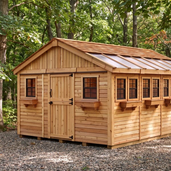 Sunshed 12x16 Garden shed Western Red Cedar cedar shed Outdoor Living Today 52