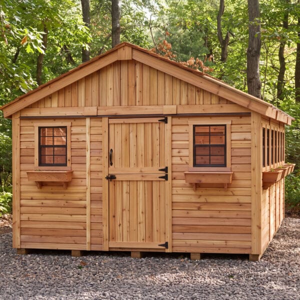 Sunshed 12x16 Garden shed Western Red Cedar cedar shed Outdoor Living Today 59