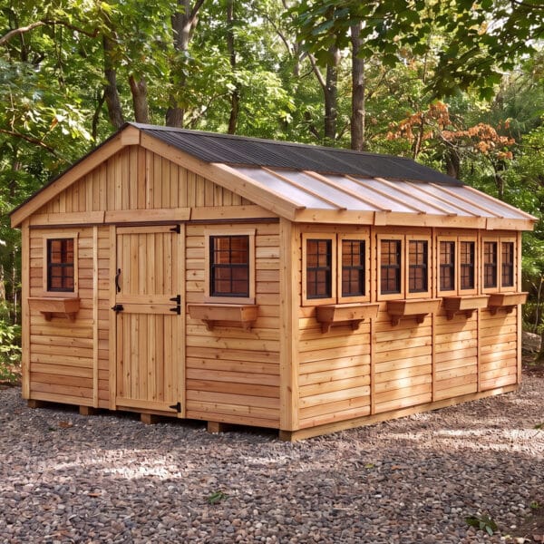 Sunshed 12x16 Garden shed Western Red Cedar cedar shed Outdoor Living Today 62