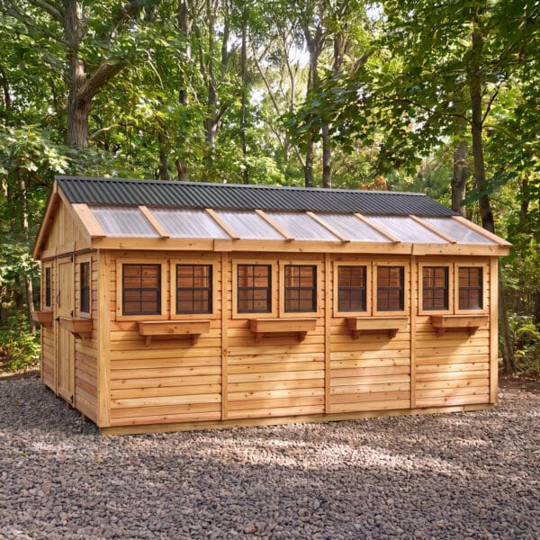 Sunshed 12x16 Garden shed Western Red Cedar cedar shed Outdoor Living Today 63