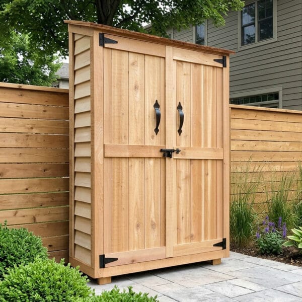 4×2 Western Red Cedar Garden Chalet – Beautiful Crafted Tool Shed 1 Small Cedar Garden Shed 4ft x 2ft made from Western Red Cedar