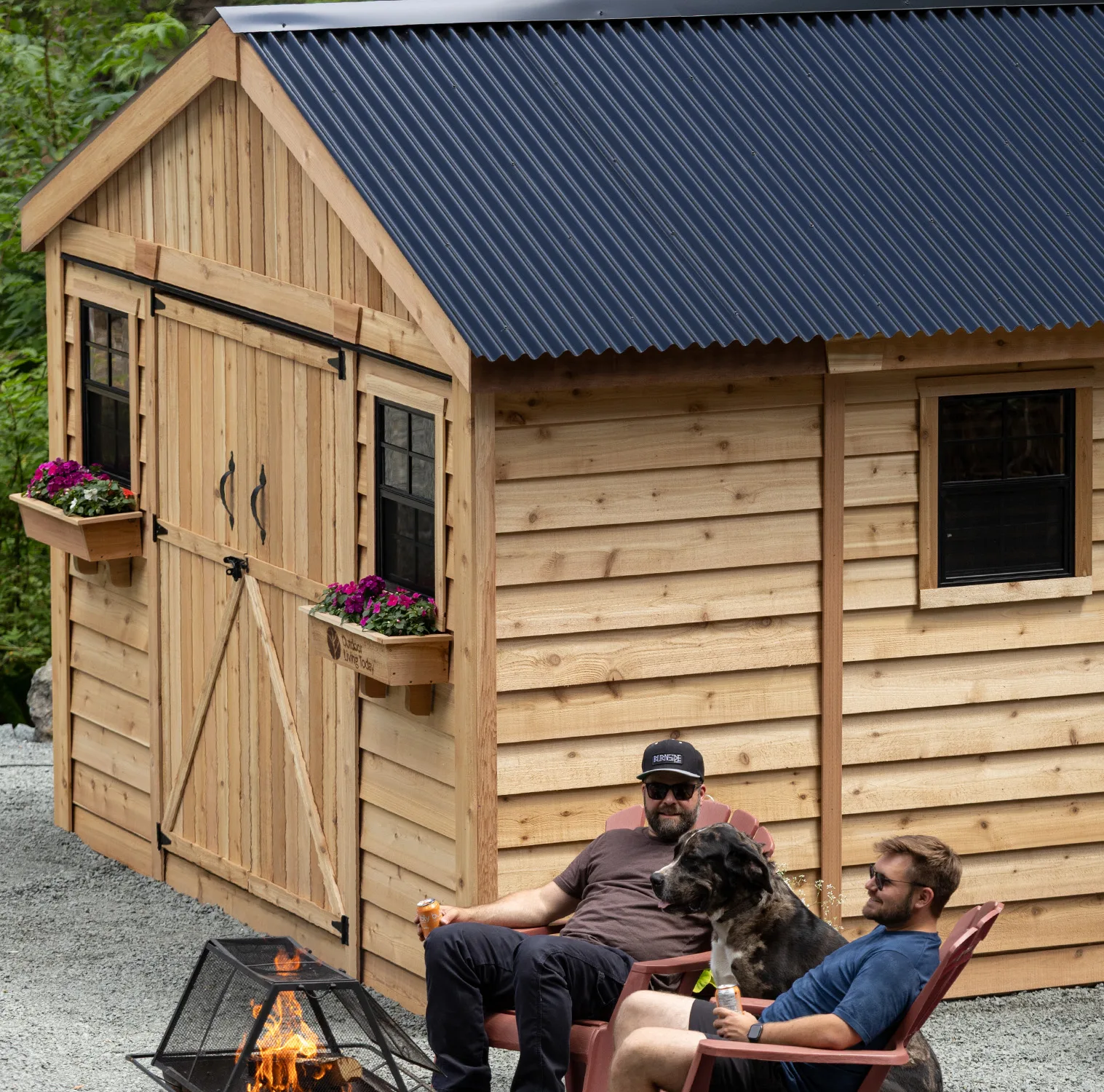 12x16 Space Master Double Door Barn Shed Western Red Cedar Shed Outdoor Living Today 5.jpg