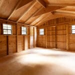 Empty wooden interior with natural light