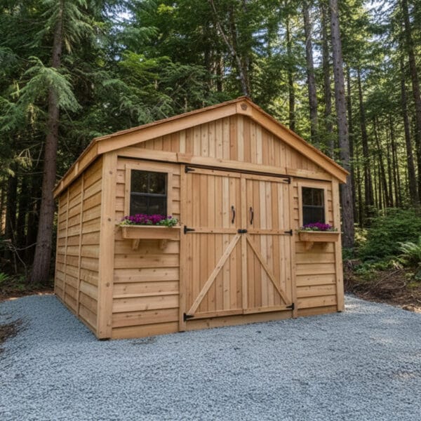 12×12 Western Red Cedar – SpaceMaster Shed – Double Door Storage & Workshop Kit 15 12x12 Space Master Shed Western Red Cedar Shed Outdoor Living Today 1