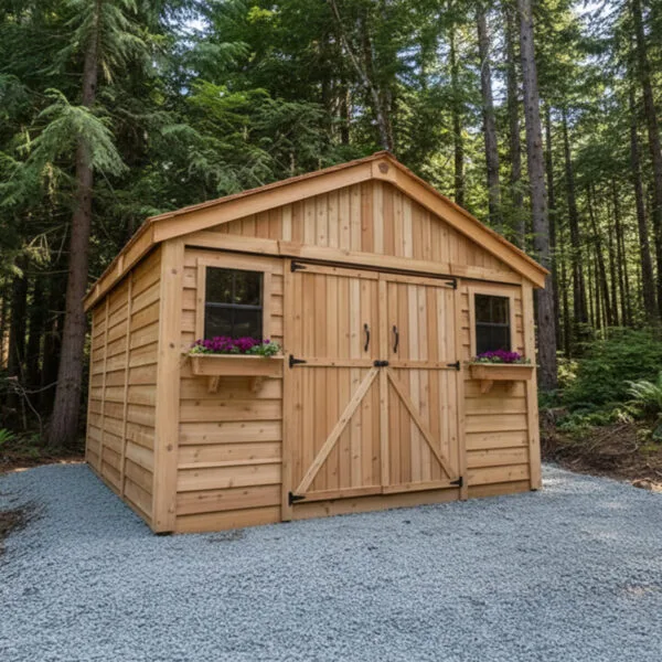 12x12 Space Master Shed Western Red Cedar Shed Outdoor Living Today 1