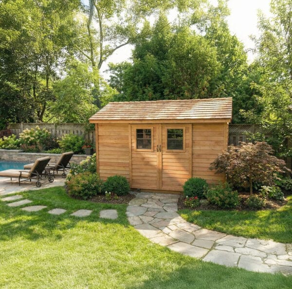 12x8 Cabana slider Garden shed Western Red Cedar cedar shed Outdoor Living Today 5