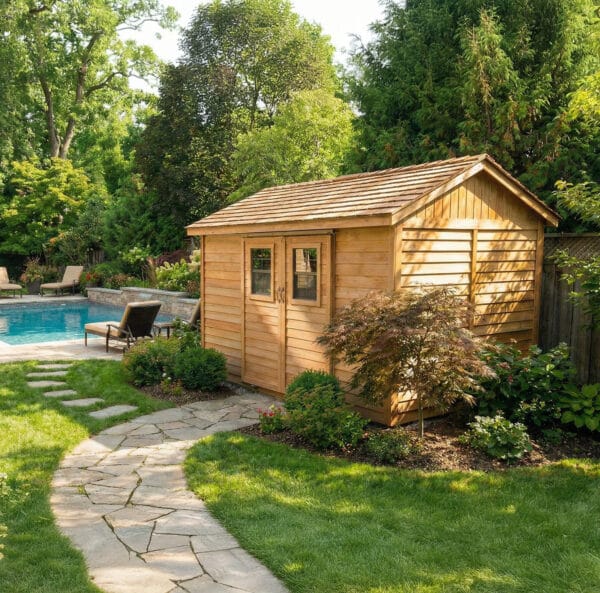 12x8 Cabana slider Garden shed Western Red Cedar cedar shed Outdoor Living Today 6