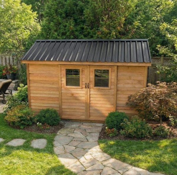 12x8 Cabana slider Garden shed Western Red Cedar cedar shed Outdoor Living Today 8