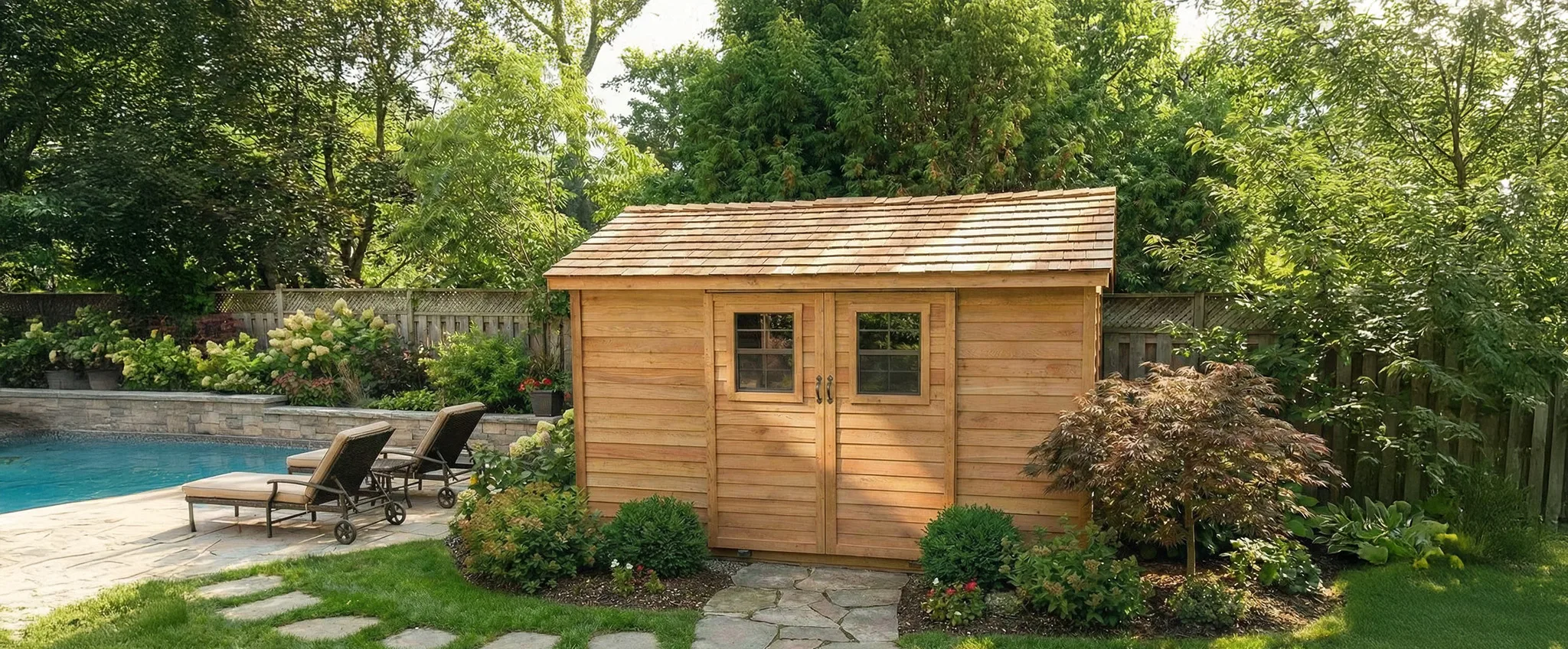 12x8 Cabana slider Garden shed Western Red Cedar cedar shed Outdoor Living Today Banner 6.jpg