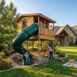 Cozy Cabin Signature Cedar Playhouse | 7 ft × 9 ft